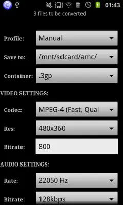 VidCon codec armv7 neon android App screenshot 5